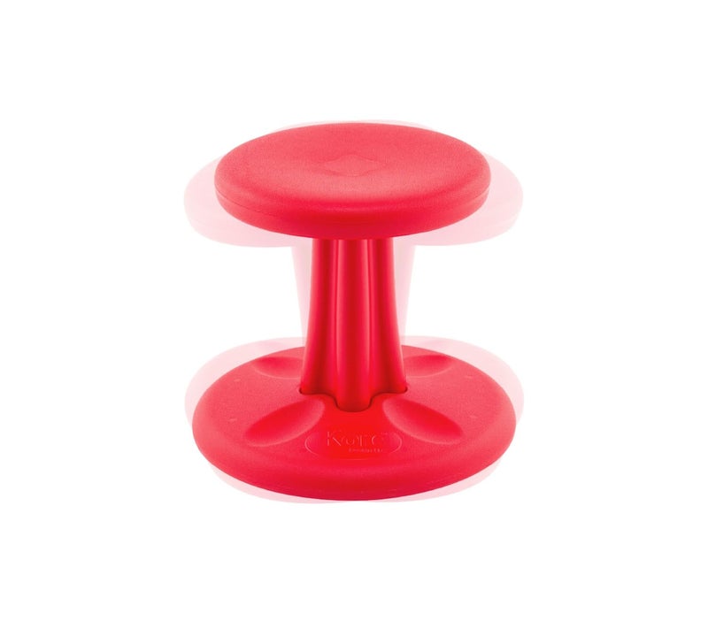 KORE DESIGN LLC KORE Design Wobble Stool Chair, Girls + Boys Kid Desk Stools, Ergonomic Small Office Chairs, Flexible Seating for Active Kids, ADD/ADHD, Classroom, School, Home, Preschool (12in), Age 4-5 yrs, Red - Image 2